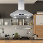 36 in. Lumin Collection Ductless Island Range Hood, Soft Touch Controls, LED Lights, Stainless Steel