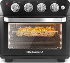 Elite Gourmet Deluxe 25L Air Fryer Oven (Black)