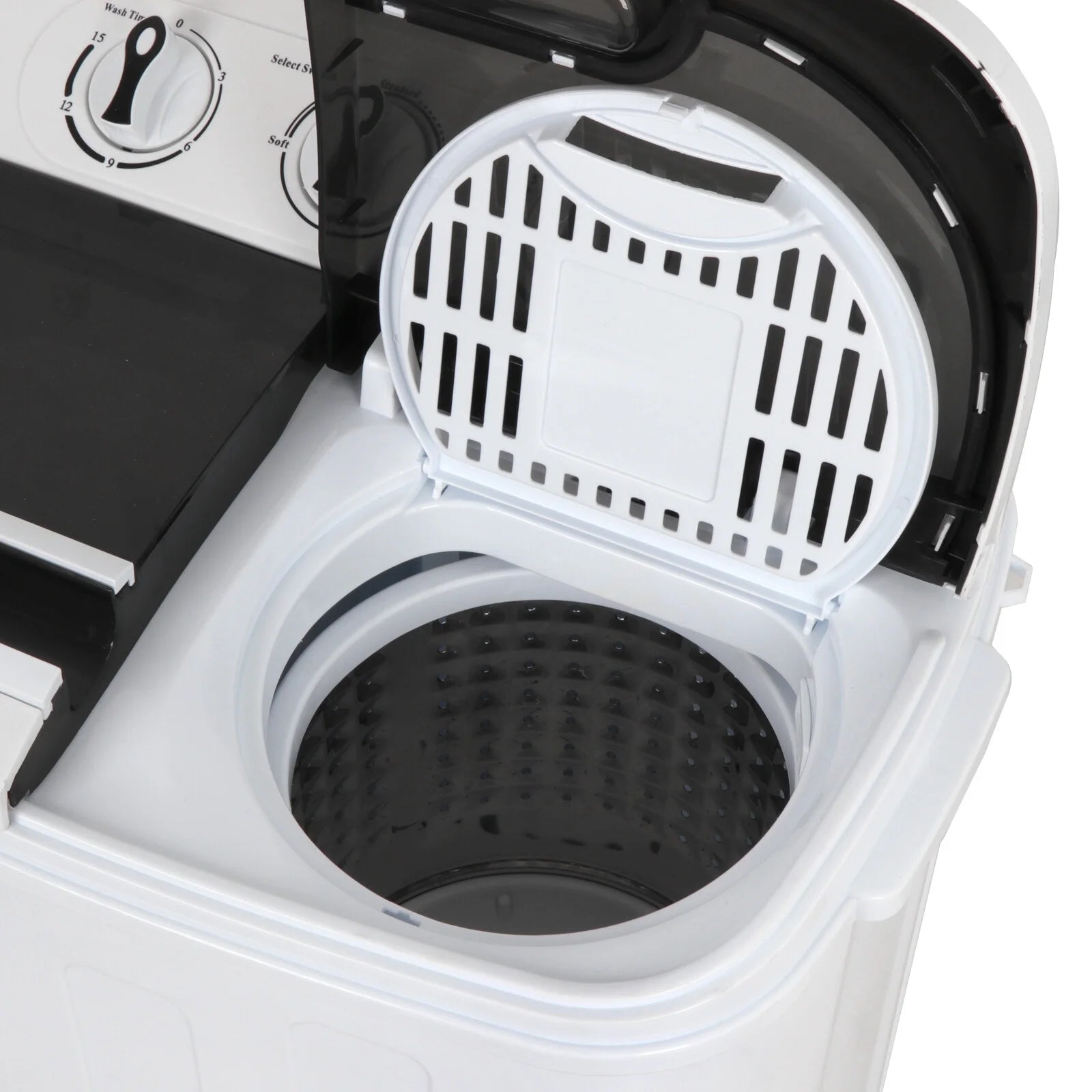 SuperDeal Compact Twin Tub Washing Machine Top Load 8 lbs Washer 5 lbs Dryer