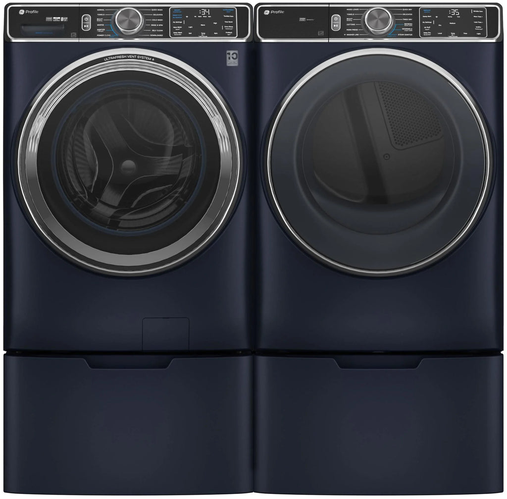 Ge Profile Pfd87gs 28" Wide 7.8 Cu. Ft. Energy Star Certified Gas Dryer - Blue