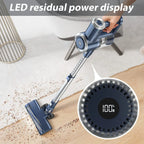 PrettyCare Cordless Vacuum Cleaner, 6-in-1 Lightweight Stick Vacuum,Self-Stand,Deep-Blue,W200-DB