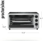 Simply-Crisp Air Fryer Toaster Oven Combo, 4-in-1 Countertop Convection Oven with Bake & Broil, Fits 6 Slices Bread or 12" Pizza, Auto Shutoff, Black