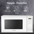 Farberware FMGZ09BKA 0.9 Cu. Ft. Microwave Oven, 900W, Digital Control, LED Display, 6 Cooking Presets, Black