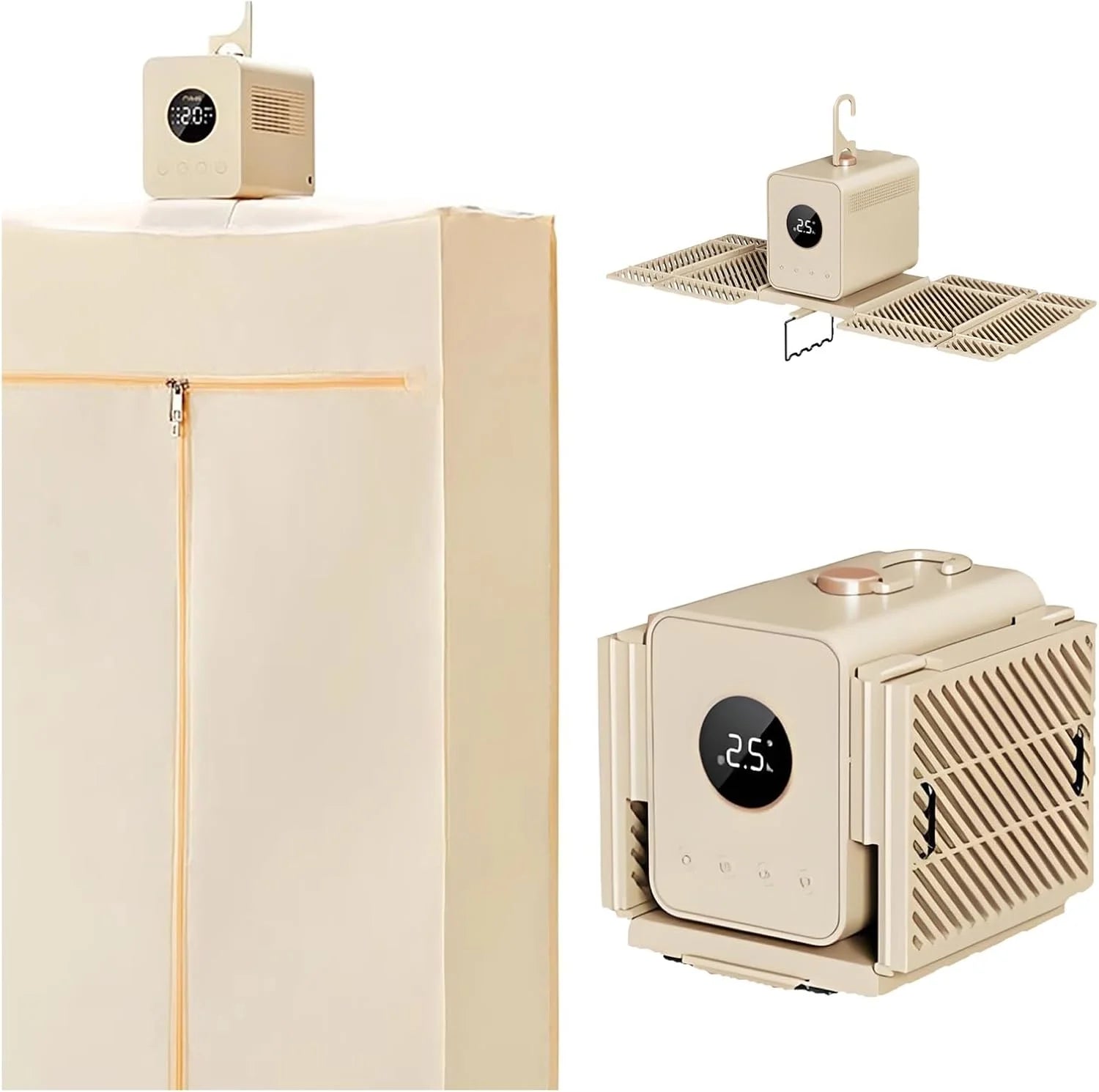 One ColorPortable Clothes Dryer with 15 Mins Quick Drying, Small/Compact Dryer Machine, Clothes Dryer Electric for Apartments Travel Dorm RVs