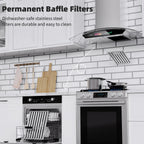 BRANO 30 inch Wall Mount Range Hood 900 CFM, Voice/Gesture/Touch Control, Stainless Steel Kitchen Hood Vent with 4 Speed Exhaust Fan, Adjustable Lights, Memory Mode
