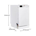 Equator 18"Dishwasher Europe ADA Builtin 10 Place Sani Delay 1/2 Load 51dB