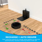 iHome AutoVac Luna Pro New 3-in-1 Robot Vacuum and Vibrating Mop with Auto Empty Base, Self-Emptying, Smart Mapping, Wi-Fi Connected, LIDAR Navigation, Mop Combo, Pet Hair, Hard Floor, Carpet