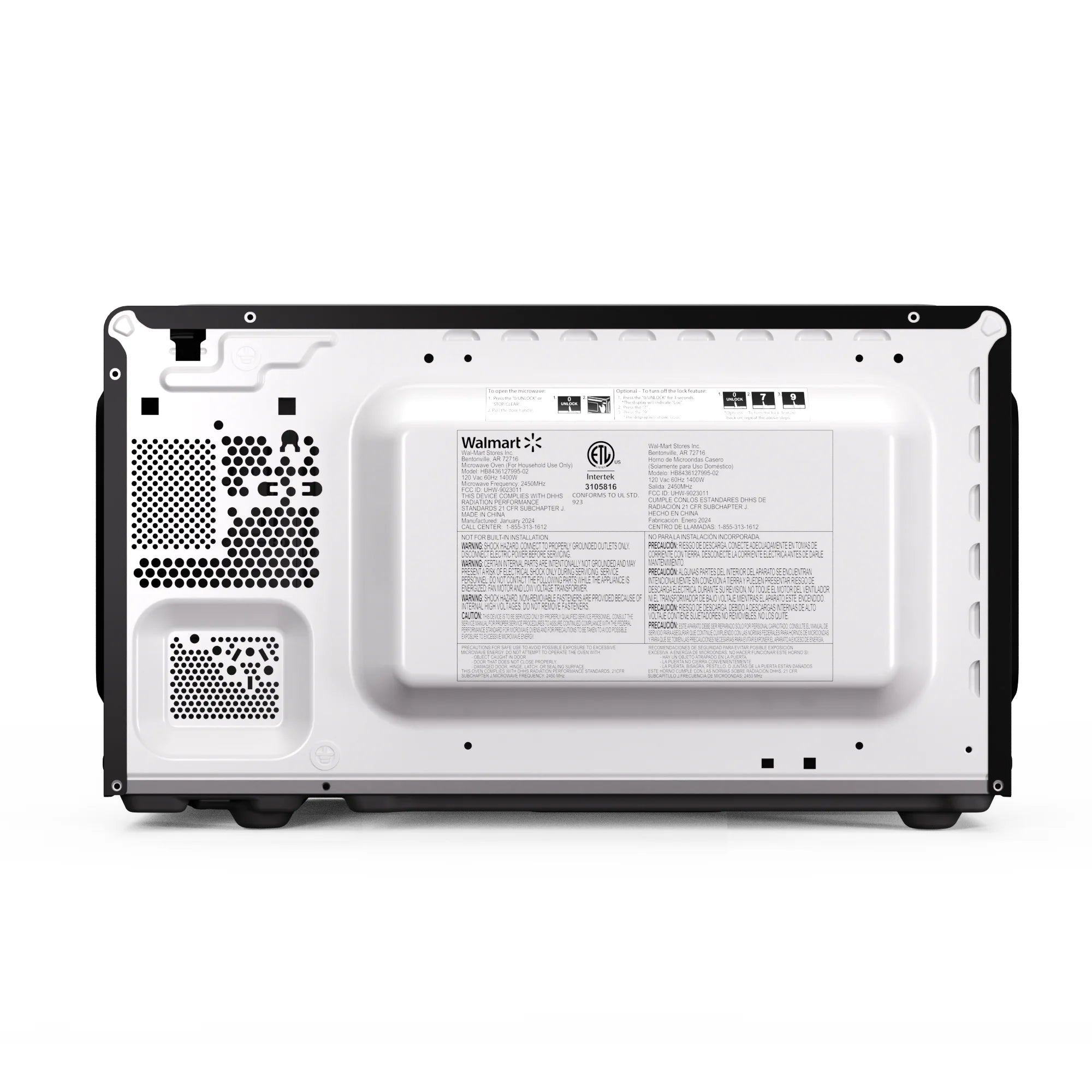Hamilton Beach 0.9 Cu ft Countertop Microwave Oven, 900 Watts, Stainless Steel, New