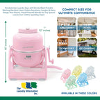 WonderWash Portable Washing Machine for Apartment & Tiny Spaces - Manual Hand Clothes Washer with Retro Design - Clean Laundry Anywhere with Our Countertop, Non-Electric, Small Washer - Pink