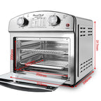 Plum Chef 13 Quart Air Fryer, Large Air Fryer Oven Toaster Combo w/ 60 Minute Timer , Convection Oven Countertop, Accessories, UL Certified, Nonstick, Accessories Included, 1500W, Sliver
