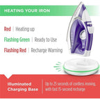 Black + Decker - Cordless Iron with Non-Stick Sole, Purple