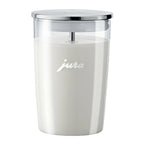 Jura E8 Automatic Espresso Machine (White) with Smart Filter Cartridge, and Glass Milk Container