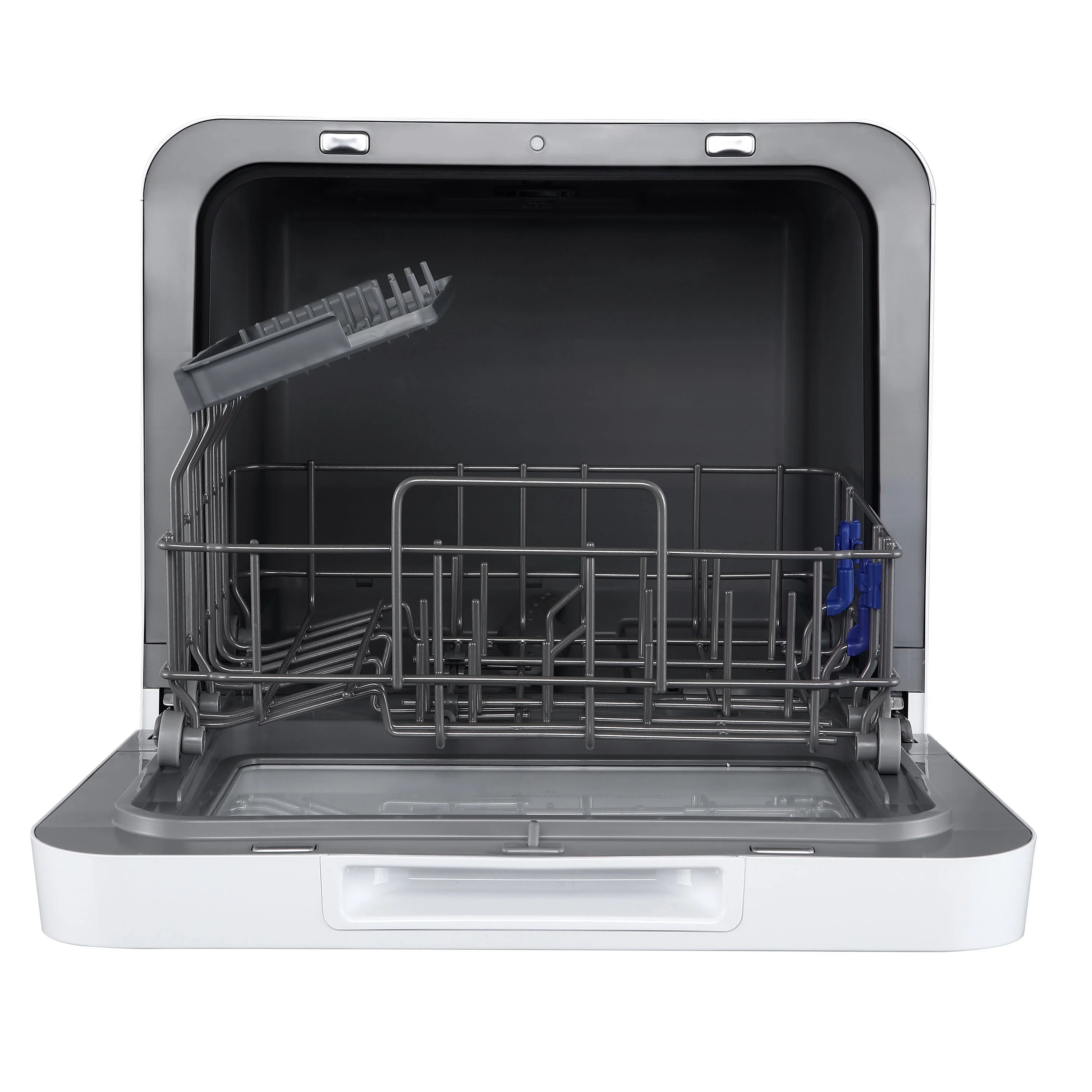 Farberware Portable Dishwasher with Built-In Water Tank with Baby Care and Fruit Wash Settings in White w/ 6-Place Setting Capacity, FDW05ASBWHA