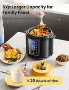 COMFEE�� 6QT Electric Pressure Cooker, 9-in-1 Instant Multi Cooker Olla de Presion  Rice Cooker Slow Cooker Steamer Saut�� Yogurt Maker Non-Stick Pot