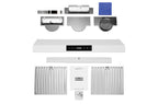 Hauslane | Chef Series PS18 30" Under Cabinet Range Hood, Matte White | 120V, Pro Performance, Touch Screen, LED Lamps, 3-Way Venting, Baffle Filters