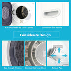 Costway 1500W Electric Tumble Compact Laundry Dryer Stainless Steel Tub 13.2 lbs