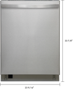 Kenmore 24�� Built-In-Dishwasher w/ 3rd Rack & Turbo Dry with Handle-SS