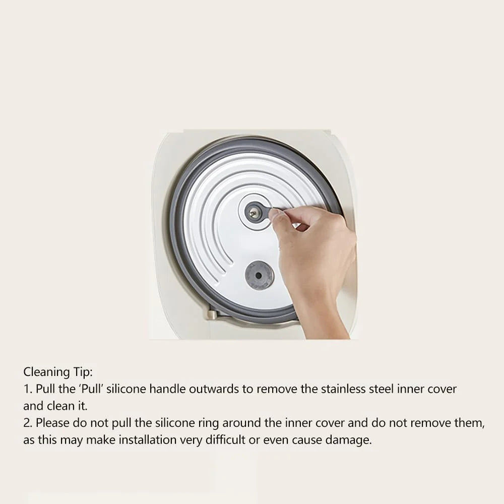 Joydeem Stainless Steel Rice Cooker, Uncoated Non-stick 316L Stainless Steel Inner Pot Rice Cookers, 6 Cup Uncooked, 3L, DFB-D300
