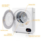 RovSun 110V White Stainless Steel Electric Tumble Dryer