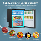 BODEGACOOLER 12 Volt Refrigerator, RV Refrigerator APP Control, 65L(2.3cu.ft.) RV Fridge Freezer, Car Refrigerator with Lock, (4a??-46a??) Travel Compressor Cooler 12/24V DC for Truck, RV, Camping