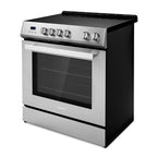 Cosmo 30 in. Stellar Collection 5.0 cu. ft. Electric Range with 4 Burner Glass Cooktop and Convection Oven in Stainless Steel