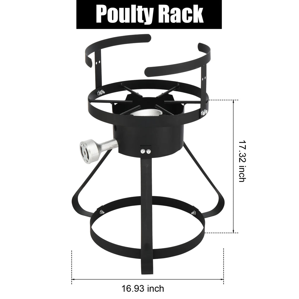 Ktaxon Propane Outdoor Fryer Kit Aluminum Frying/Boiling Turkey Fryer Pot 30QT 4 Piece Set