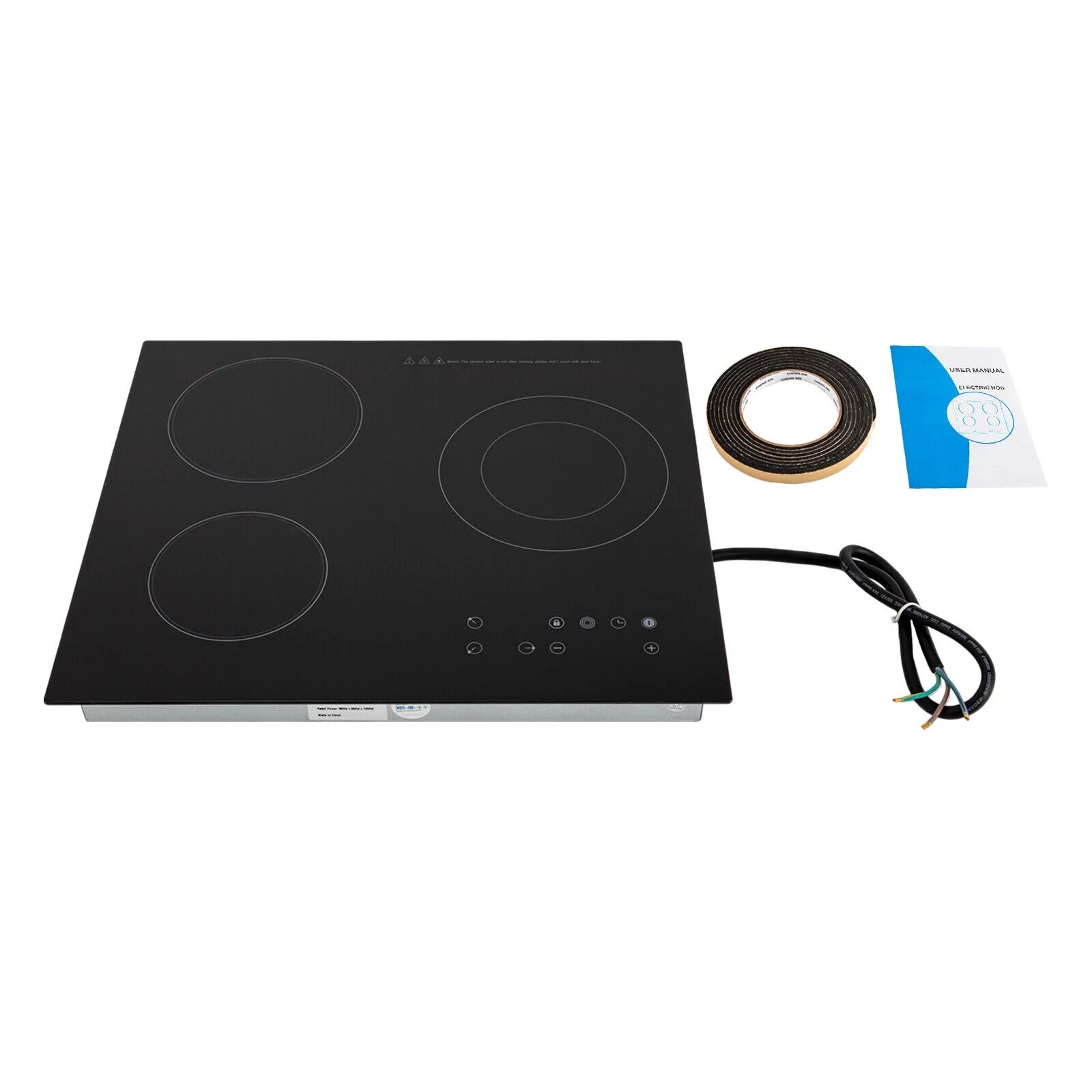 Electric Cooktop 24 inch Built-in Electric Stove Top 110V 2600W Knob Control