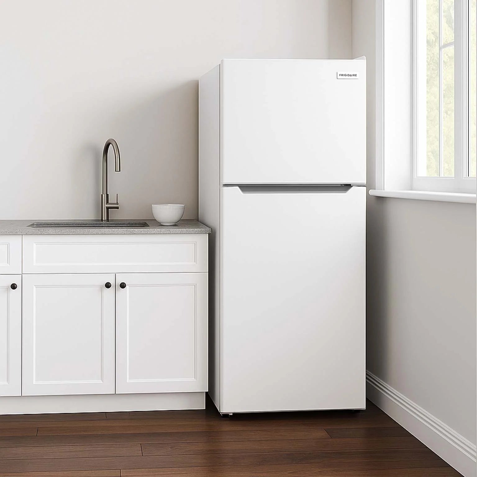 Frigidaire 10 Cu. Ft. Top Mount Refrigerator, Frost Free, Platinum, EFR1033-SS-6Com
