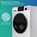 Equator Digital Touch 18 lbs Compact 110V Washer 1400 RPM 4 Memory & 16 Programs