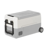 DISHUP 12V Portable Car Refrigerator, 53QT(50L) Electric Cooler with Dual Zone,DC & AC,Ideal for RV, Camping, Travel, Truck