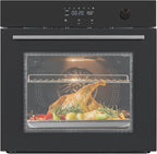 HELLONE 24" Single Wall Oven, Built-in Electric Ovens with 11 Cooking Modes, 3000W, 240V, 2.5 CF Convection Built-in Oven, Stainless Steel, Touch Control, Timer, Safety Lock