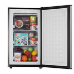 3.2 Cu.FtUpright Freezer , Single Door Mini Freezer ,Adjustable Thermostat, Compact Refrigerator for Bedroom, Dorm, Silvery