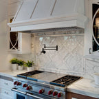 Akicon 48 Inch Range Hood Insert, Stainless Steel 8" Ducted Insert/Built-in Kitchen Vent Hood with 1200 CFM Suction, Dimmable LED Lights and Dishwasher Safe Filters, 4 Speed-Cool White