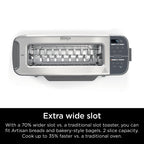 Ninja? Foodi? 2-in-1 Flip Toaster, 2-Slice Toaster, Compact Toaster Oven, Snack Maker, 1500 Watts, ST100