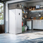 Hamilton Beach 17 cu. ft. Convertible Freezer Refrigerator, Upright Fridge Freezer with Electronic Temperature Control, Energy Efficient White Convertible Fridge - HBFRF1798, White