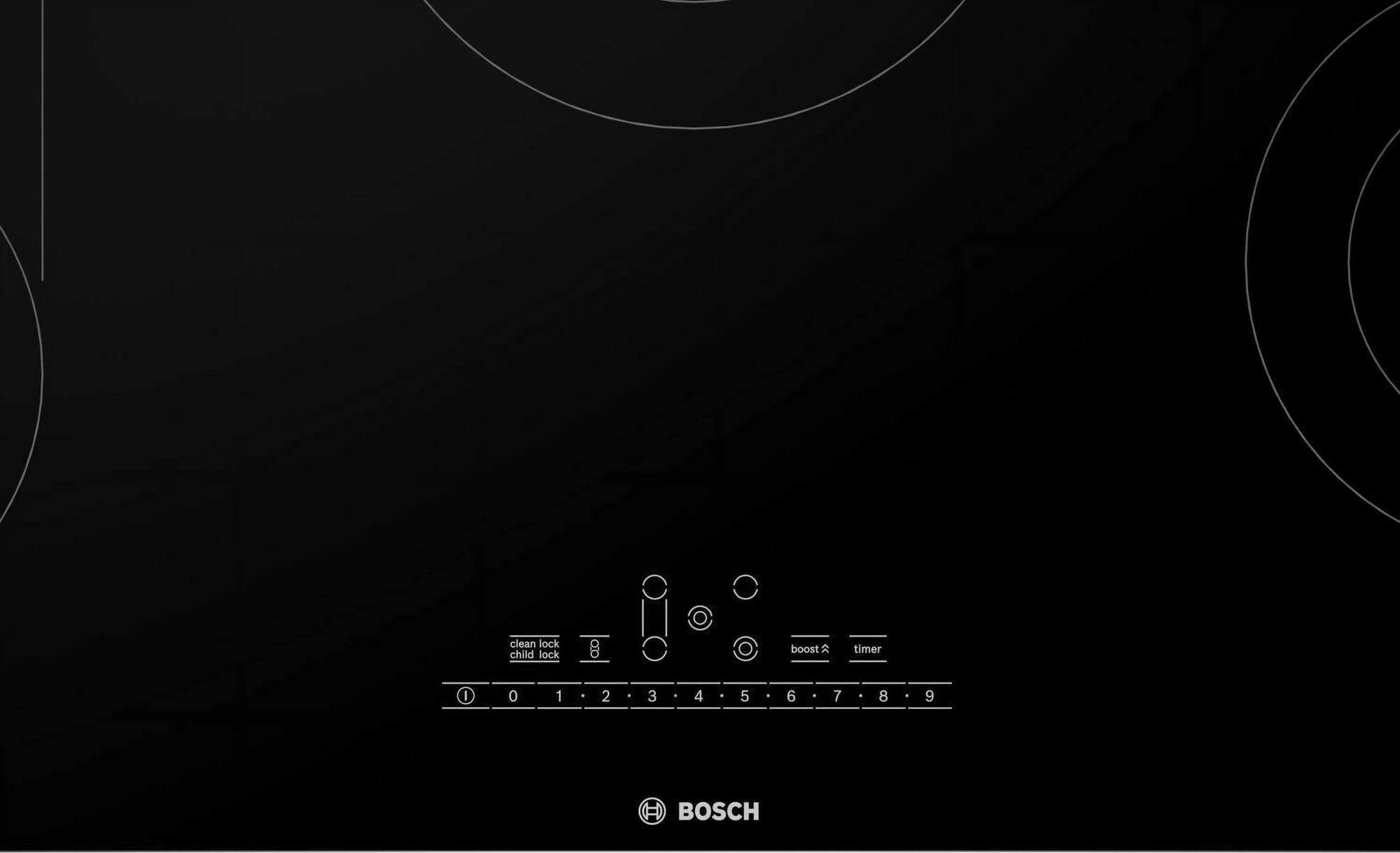 Bosch Net86uc 37" Wide 5 Burner Electric Cooktop - Black