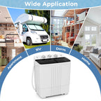 Costway Twin Tub 20Lbs Top Load Washing Machine with Gravity Drain