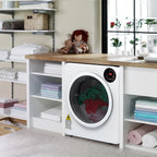 Ktaxon 3.5 cu. ft. Portable Electric Compact Stainless Steel Dryer, White