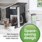 Hamilton Beach FlexBrew Advanced 5-in-1 Coffee Maker, Removable Dual-Position 60 oz. Water Reservoir, 49927