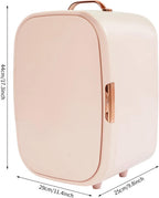 12L Skincare Fridge Pink Mini Beauty Fridge Cooler & Warmer Portable Personal Refrigerator for Cosmetic Storage Compact Fridge for Bedroom, Office, Dorm and Car