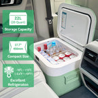 Portable Fridge 19 QT(18 Liter) 12 Volt Fridge Car Freezer Compressor Cooler 12/24V DC 110��240V AC for Camping Truck RV Boat & Home Use -18��~+15��