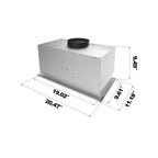 CIARRA Insert Range Hood 20 inch 450 CFM with Push Button Control Stainless Steel CAS913E52