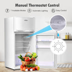 Giantex Compact Refrigerator, 3.4 cu. ft. Mini Cooler Fridge, Freestanding Fridge w/Adjustable Thermostat, Black
