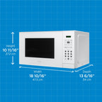Danby 0.9 cu. ft. Countertop Microwave in White (DBMW0921BWW)