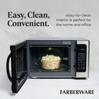 Farberware Professional 1.2 Cu. Ft. 1000-Watt Microwave Oven with Sensor Cooking, Stainless Steel/Black Body Wrap