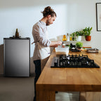 Moifoi 3.0 Cu.ft Upright Freezer, Reversible Single Door Vertical Freezers w/ Removable Shelf, Energy Saving, Silver
