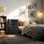 Galanz 3.1 Cu ft Two Door Mini Fridge, Black, New