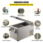 BENTISM 22L Portable Car Refrigerator, 23 Quart RV Fridge, 12/24V DC & 110-240V AC Vehicle Car Truck Boat Mini Electric Cooler for Driving Travel Fishing Outdoor and Home Use
