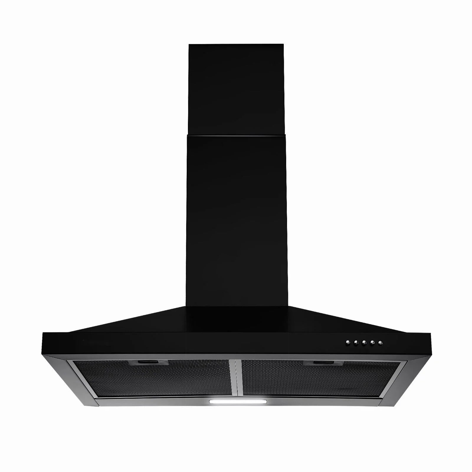 24 inch Wall Mounted Range Hood Kitchen Stove Vent Hood 450 CFM 3-Speed Fan