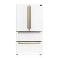 Forno Espresso Moena 36-inch French Door Refrigerator in White, 19.2 Cu.ft
